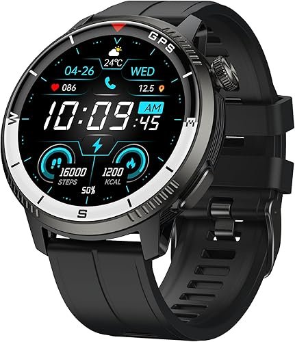 Hrevzon Smart Watch for Men, GPS Smartwatch Fitness Activity Tracker with Heart Rate/Sleep Monitor, Pedomet...