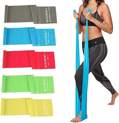 Lianjindun 5 Pcs Professional Resistance Bands. Latex-Free, Elastic Band, Work Out Bands, Stretch Bands for Working Out Wo...
