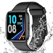 Fitness Tracker Watch with Heart Rate Monitor, Large Screen Activity Tracker with Pedometer, Sleep Monitor, Calories & Step Counter, 5ATM Waterproof Smart Watch for Women Men Fitness Watch for Sports