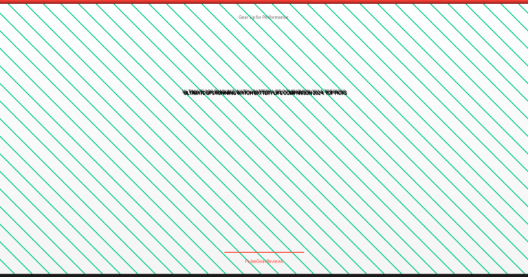 GPS running watch battery life comparison 2024