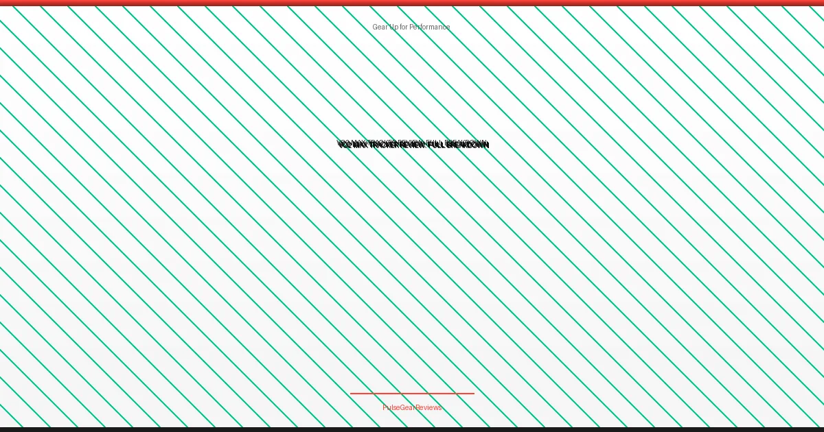 Vo2 Max Tracker Review: Full Breakdown