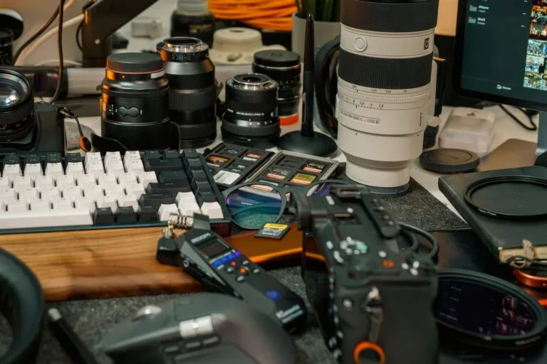 A clean product photo illustrating beyond smartphone essential photography gear aspiring creator.