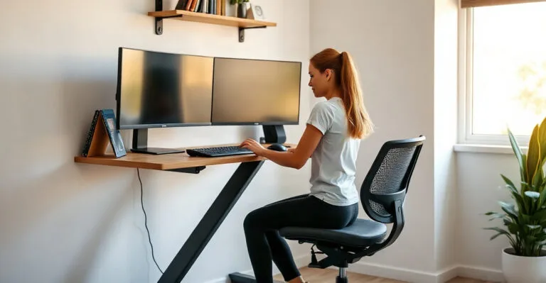 Illustration for Ergonomic Desk Setup for Petite Remote Workers: Ach
