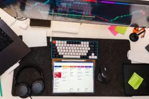 A clean product photo illustrating productivity software workflow.