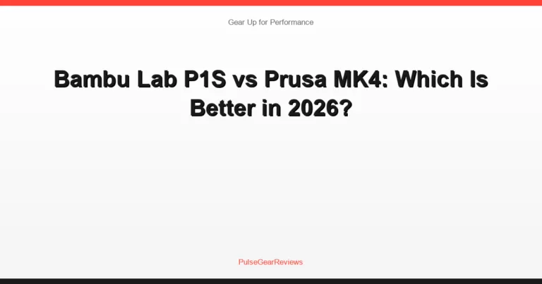 Bambu Lab P1S vs Prusa MK4: Which Is Better in 2026?