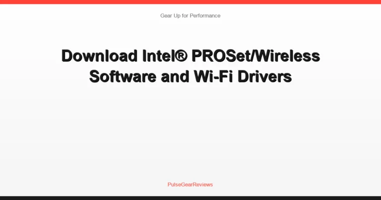 Download Intel® PROSet/Wireless Software and Wi-Fi Drivers