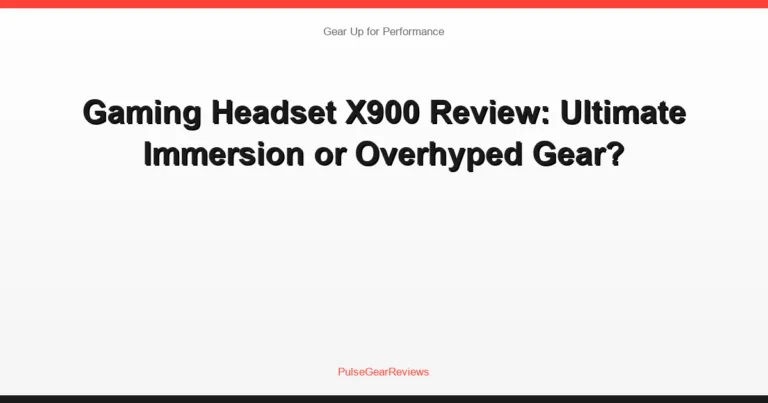 Gaming Headset X900 Review: Ultimate Immersion or Overhyped Gear?
